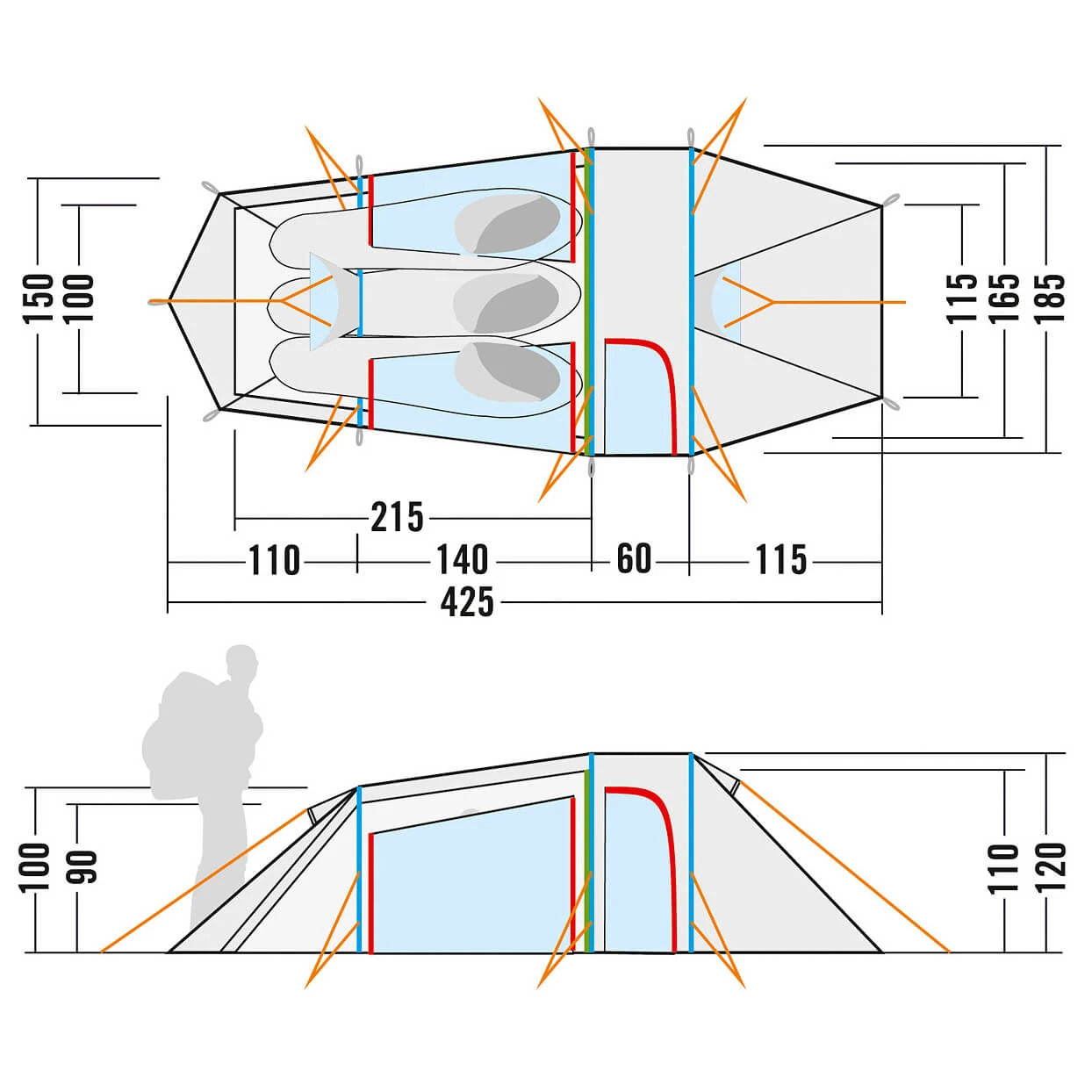 Tatonka Grönland 3 Vent - 3-Personen Zelt – Bild 4